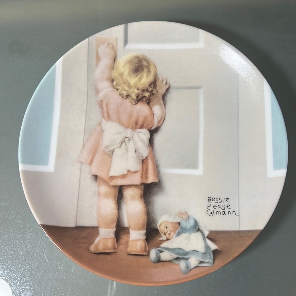 Bessie Pease Gutmann Collector Plate - May We Come In